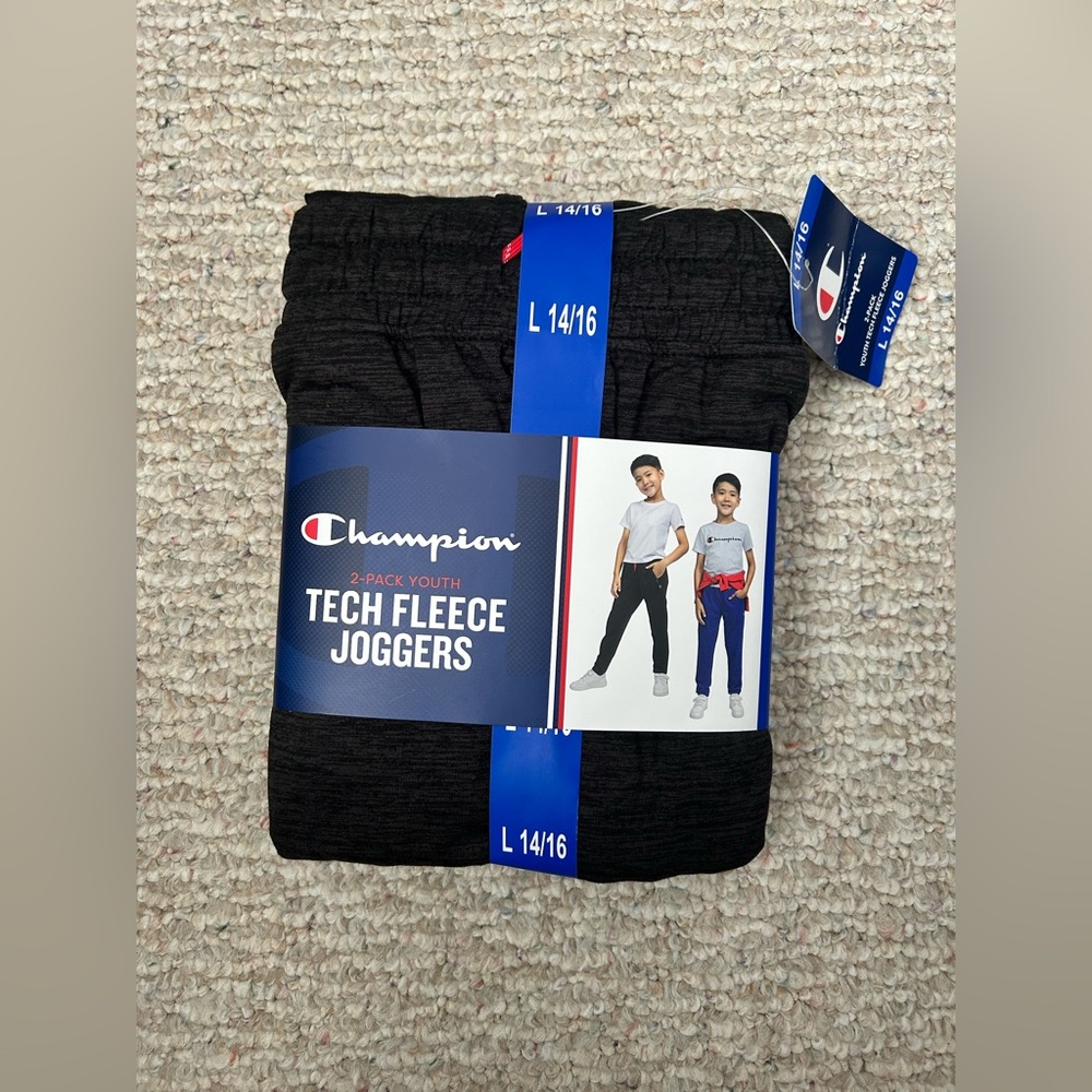 New Champion Youth Tech Fleece Joggers 2pk- Youth L 14/16